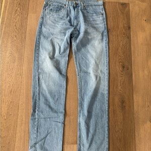 Levi’s men’s 505 medium light wash straight leg jeans denim pants size 34 x 34